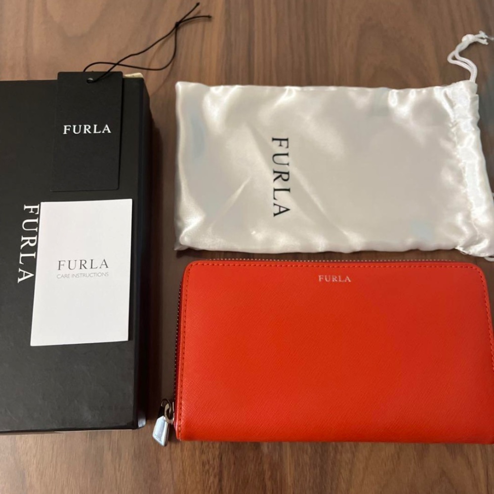 Furla zip around leather wallet